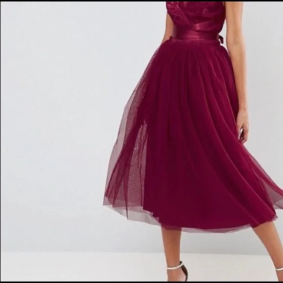 asos red tulle dress ASOS | Dresses | Asos Red Dress Tulle Sz6